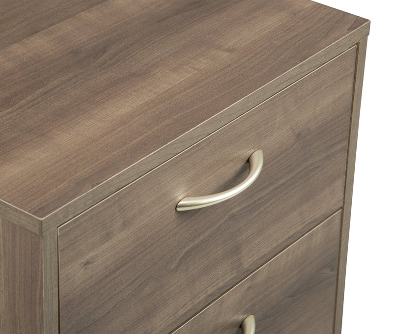 Arlo Bedside 2-Drawer Nightstand, 18.3\"W x 22\"H, Made in Canada - Grey/Brown