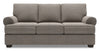 Made in Canada Customizable Sofa Lab Roll 86\" Linen-Look Fabric Sofa Bed with Rolled Arms - Luna Smoke Grey