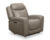 Scott Living Prescott 42.5\" Genuine Leather Power Reclining Chair with Power Headrest - Grey