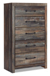 Abby Bedroom Chest of Drawers, 5-Drawer, 31.7\"W x 53.9\"H - Brown