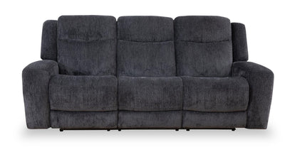 Atlantis 90" Fabric Zero Gravity Power Reclining Sofa - Dark Grey | Sofa à inclinaison électrique Atlantis de 90 po en tissu avec position zéro gravité - gris foncé