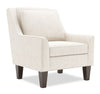Made in Canada Sofa Lab Customizable Club 29\" Chenille Fabric Accent Chair with Wood Legs - Luxury Sand Beige