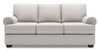 Made in Canada Customizable Sofa Lab Roll 86\" Chenille Fabric Sofa Bed with Rolled Arms - Luxury Silver