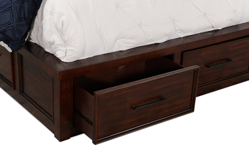 Sonoma Platform Storage Bed with Headboard & Frame, Mango Brown - Queen Size