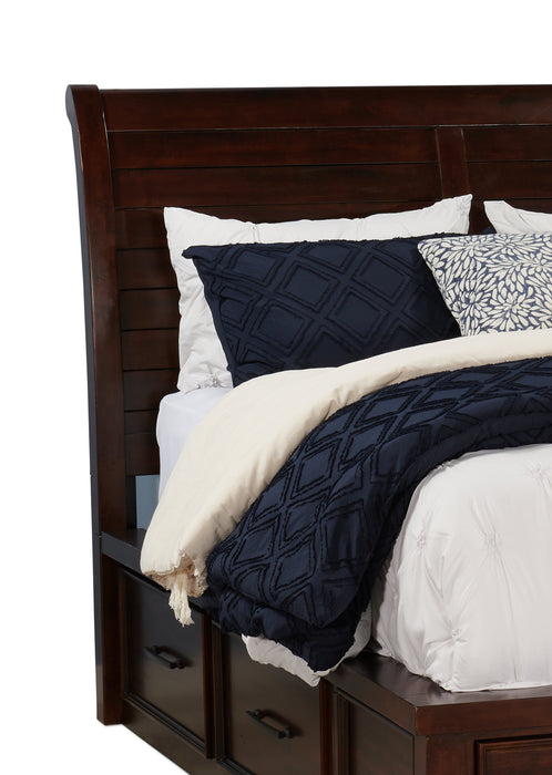 Sonoma Platform Storage Bed with Headboard & Frame, Mango Brown - Queen Size