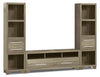 Glendale 99\" 3-Piece Entertainment Centre with Storage and Cable Management for TVs up to 65\"- Grey