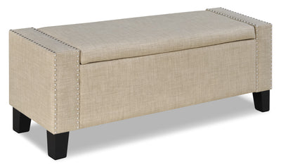 Milan Storage Ottoman – Beige - Modern style Ottoman in Beige