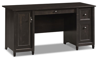 Edge Water Computer Desk – Estate Black - Contemporary style Desk in Black Wood