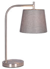 Kaitlyn 20\" Curved Brushed Steel Table Lamp