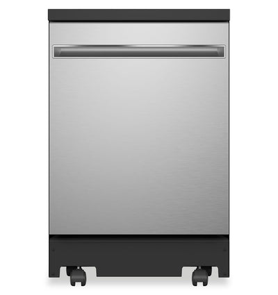 GE 24" 54 dBA Portable Top-Control Dishwasher with Piranha Hard Food Disposer - Stainless - GPT225SS… | Lave-vaisselle portatif GE de 24 po et de 54 dBA avec commandes sur le dessus et broyeur d’aliments …