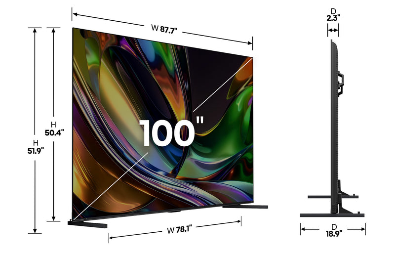 Hisense 100\" RGB Mini-LED Smart Google TV (100UR8SG) – 2026 Model 