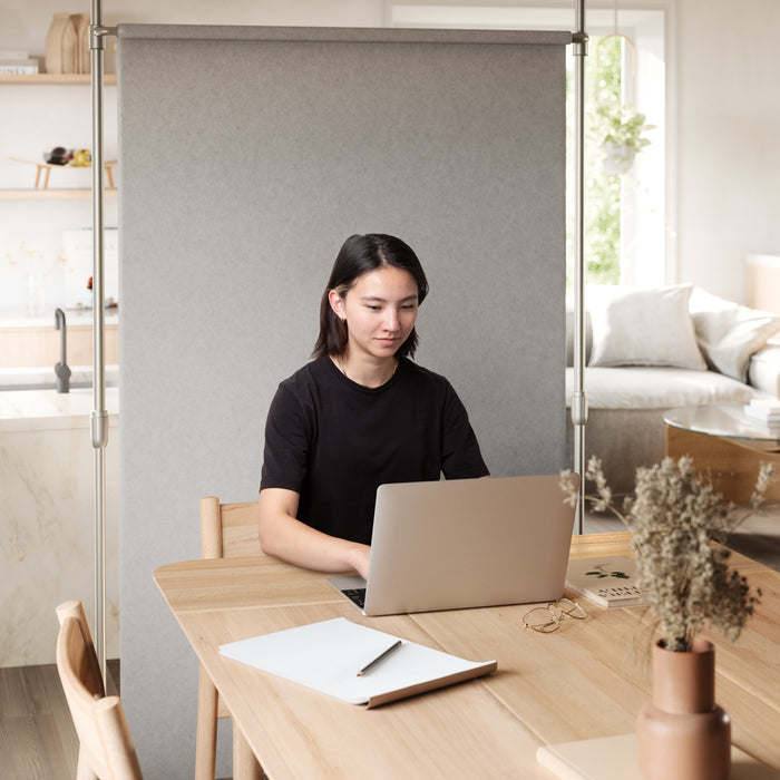 Umbra Anywhere Metallic Nickel Expandable Curtain Rod and Room Divider - 36\"-66\" 