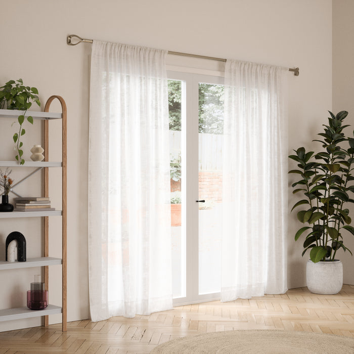 Umbra Loop Nickel Expandable 1\" Curtain Rod - 42\"-120\" 