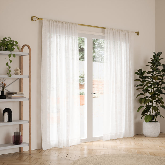 Umbra Loop Gold Expandable 1\" Curtain Rod - 42\"-120\" 