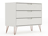 Manhattan Comfort Rockefeller Mid-Century Modern Dresser with 3-Drawers