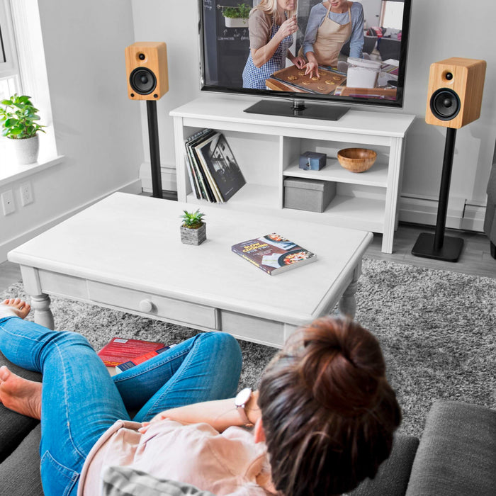 Kanto SP32PL 32\" Bookshelf Speaker Swiveling Floor Stands - Pair, Black