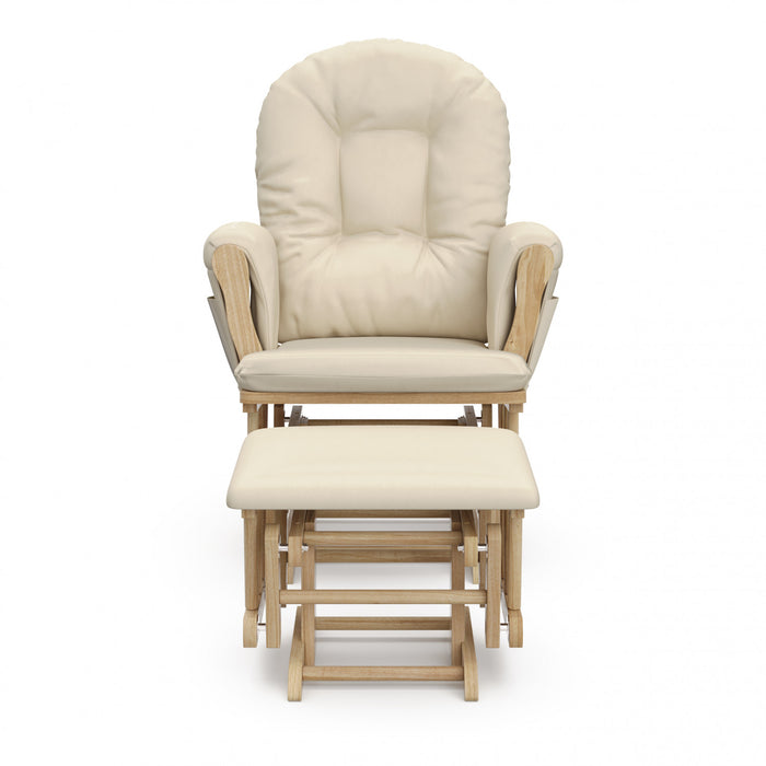 Storkcraft Hoop Glider and Ottoman - Natural/Beige