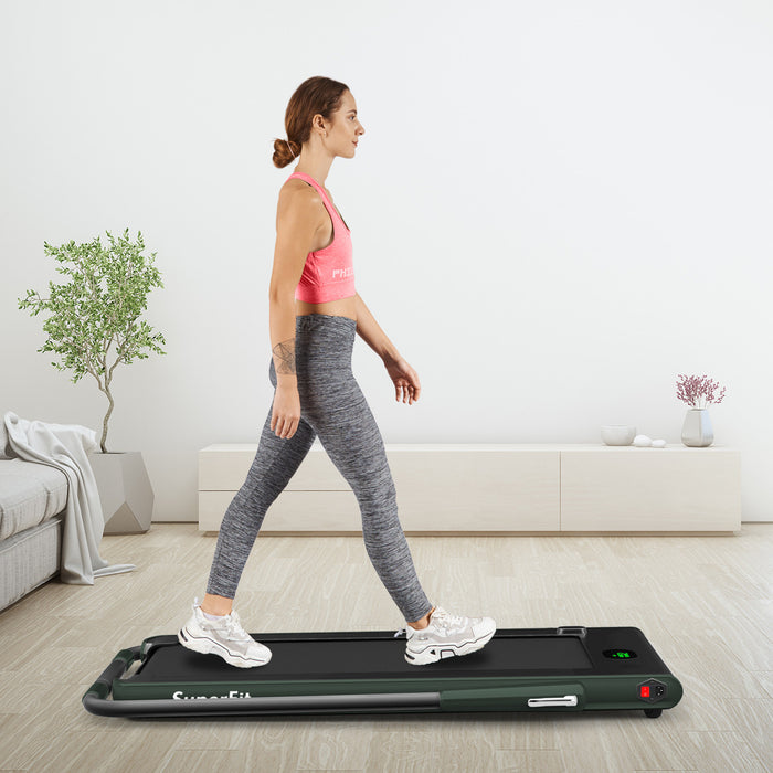 Superfit 2.25hp 2 In 1 Folding Under Desk Treadmill W/ Remote Control App