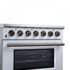 Forno Massimo 36 Inch Freestanding Electric Range, 5 radiant burners, 5.36 cu.ft., White - FFSEL6020-36WHT | Cuisiniere electrique Massimo de 36 po, 5 foyers radiants, 5,36 pi³, blanc – FFSEL6020-36WHT