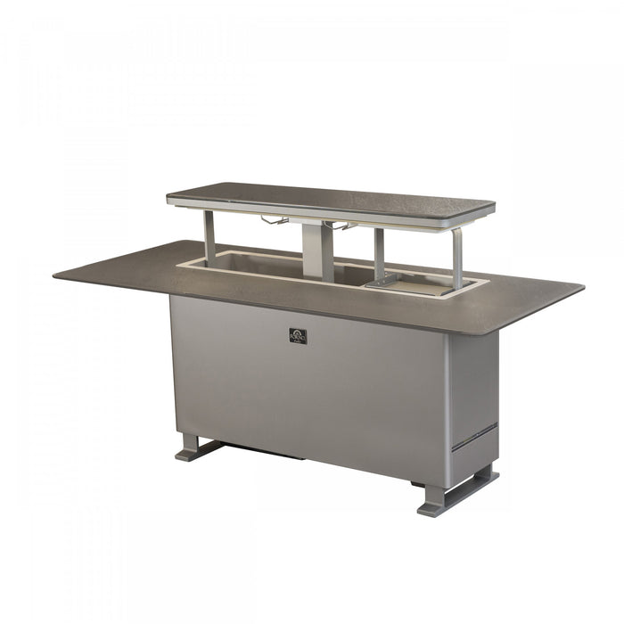 Forno Elevato Smart Bar Table, Sandstone Black, 5.3 cu.ft fridge and freezer-FBTFR7037-72BLK 