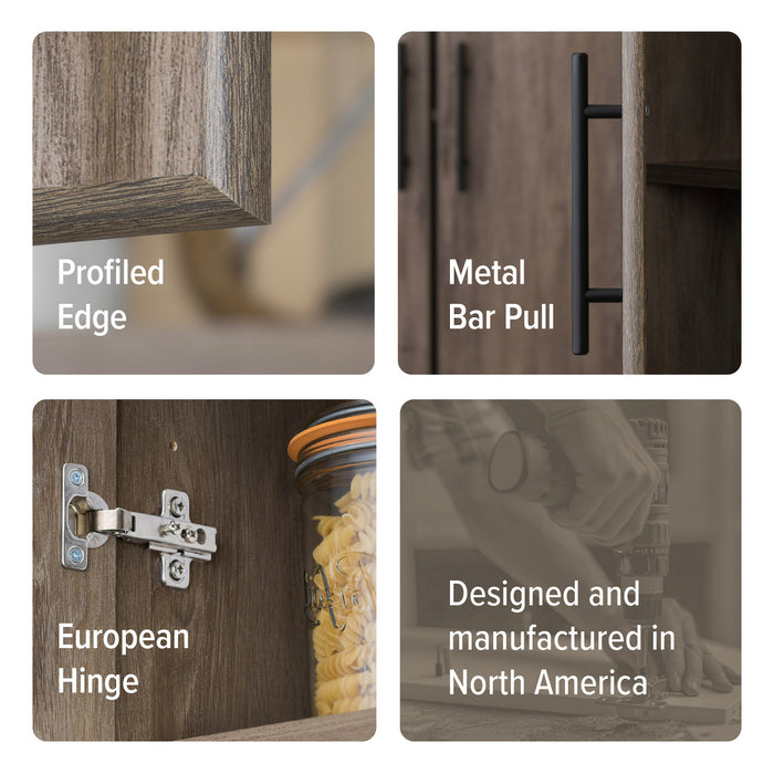 Elite 32\" Stackable Wall Cabinet - Drifted Grey