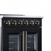 Galiano 30 Inch French Door Electric Range, 4 radiant burners, 4.32 cu.ft., Black - FFSEL6917-30BLK | Cuisiniere electrique Galiano de 30 po avec portes francaises, 4 foyers, 4,32 pi³, noir – FFSEL6917-30BLK