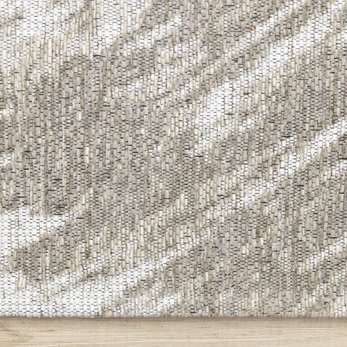 Kylie Soft Cream Taupe Brush Strokes Area Rug - 7'10\" x 10'10\"