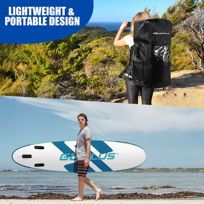 Goplus 10ft Inflatable Stand Up Paddle Board 6'' Thick W/ Aluminum Paddle Leash Backpack