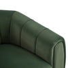 Vela Modern Velvet Swivel Club Chair with Tub Design, Black, Olive Green | Vela Fauteuil Club Moderne en Velours Pivotant a Coque, Noir, Vert Olive