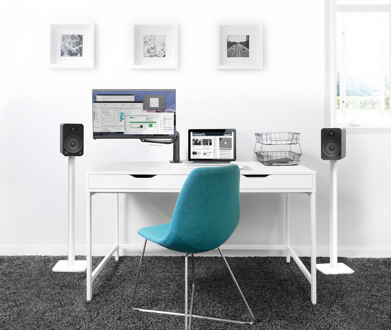 Kanto SP32PL 32\" Bookshelf Speaker Swiveling Floor Stands - Pair, White