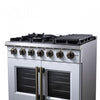Forno Capriasca 36" White Gas Range 5.36 cu.ft -FFSGS6460-36WHT | Cuisiniere a gaz blanche Capriasca 36 pouces, 5,36 pi³ – FFSGS6460-36WHT