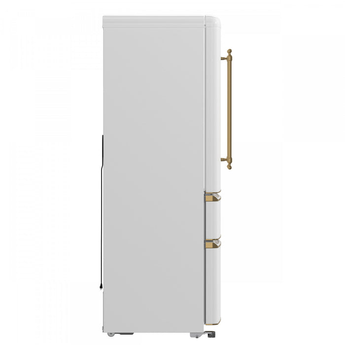 Forno Luigi 33 Inch White French Door Refrigerator, 18 cu.ft. - FFFFD1791-33WHT