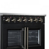 Forno Massimo 36 Inch French Door Electric range, 5 radiant burners, 5.36 cu.ft., Black - FFSEL6955-36BLK Electric Range | Cuisiniere electrique Massimo de 36 po a portes francaises, 5 foyers, 5,36 pi³, noir – FFSEL6955-36BLK