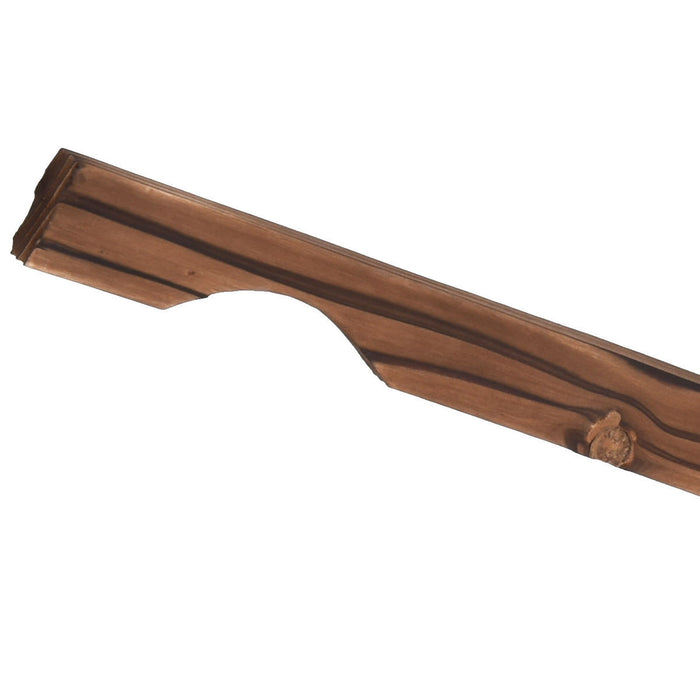 Costway Wood Wagon Flower Planter Pot Stand W/wheels Home Garden Outdoor Decor