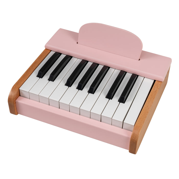 Costway 18 Keys Kids Piano Keyboard with Removable Music Stand One-key Start for Boys Girls Pink