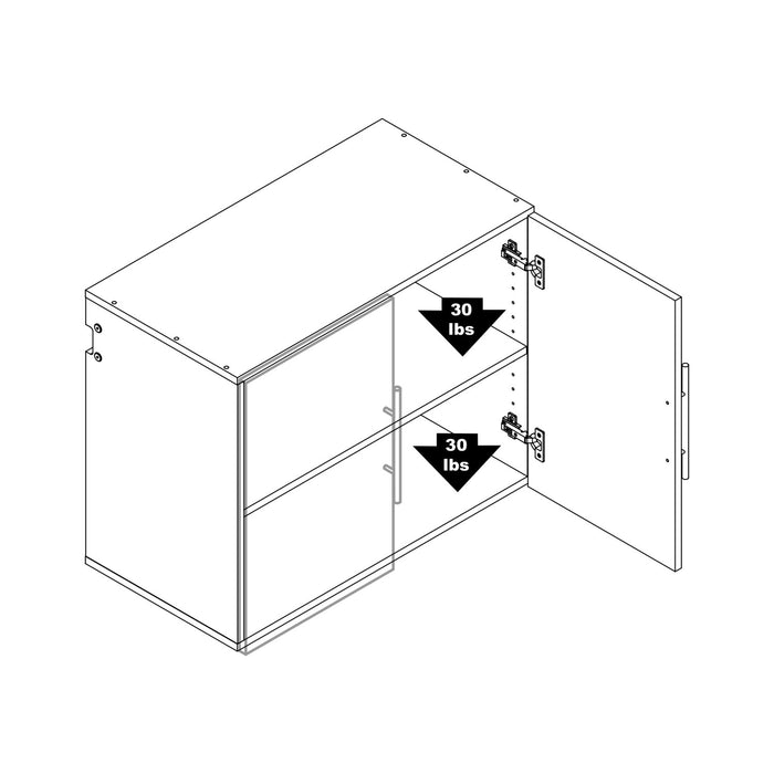 Hangups 30\" Upper Storage Cabinet - Black