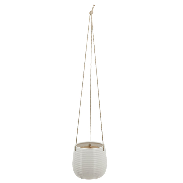 Ceramic 6\" Hanging Planter - White