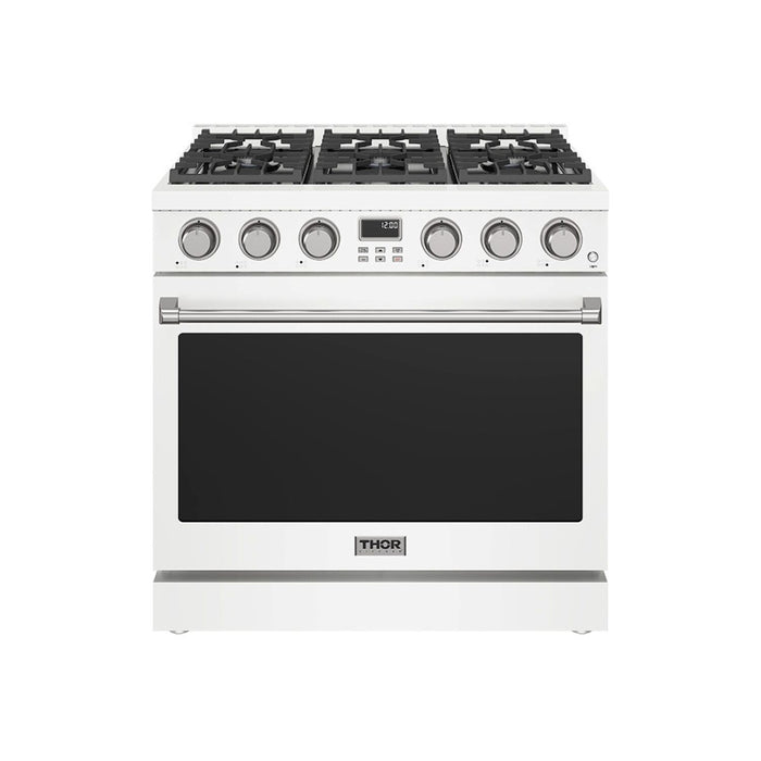 Thor Kitchen 6.1 Cu. Ft. Contemporary Professional Built-In Gas Range - White - ARG36W