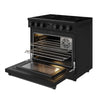 Thor Kitchen 6.0 Cu. Ft. Contemporary Professional Electric Range - Black - ARE36B | Cuisinière électrique professionnelle contemporaine Thor Kitchen de 6 pi3 - noire - ARE36B