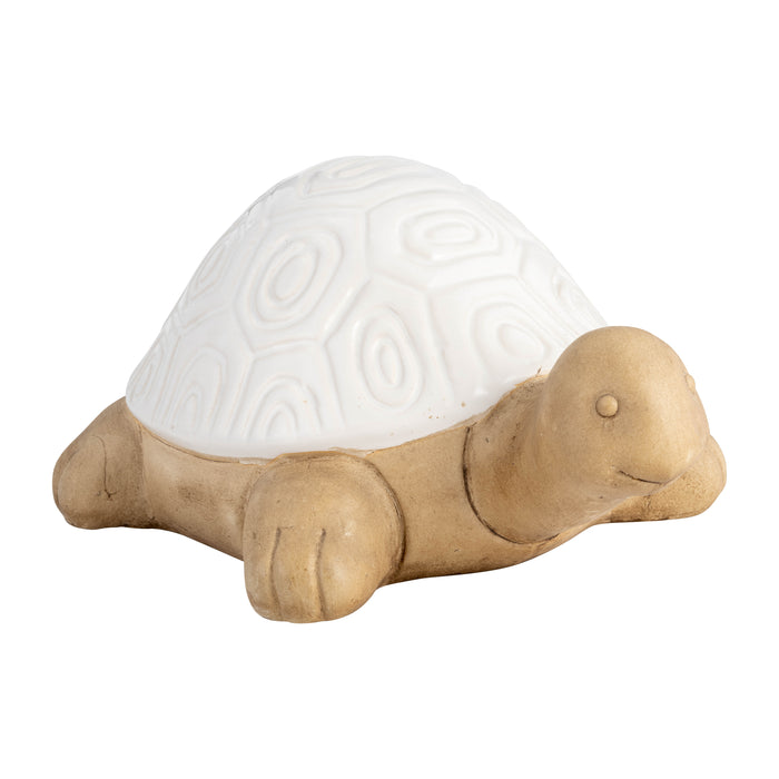 Ceramic 13\" Tortoise - White