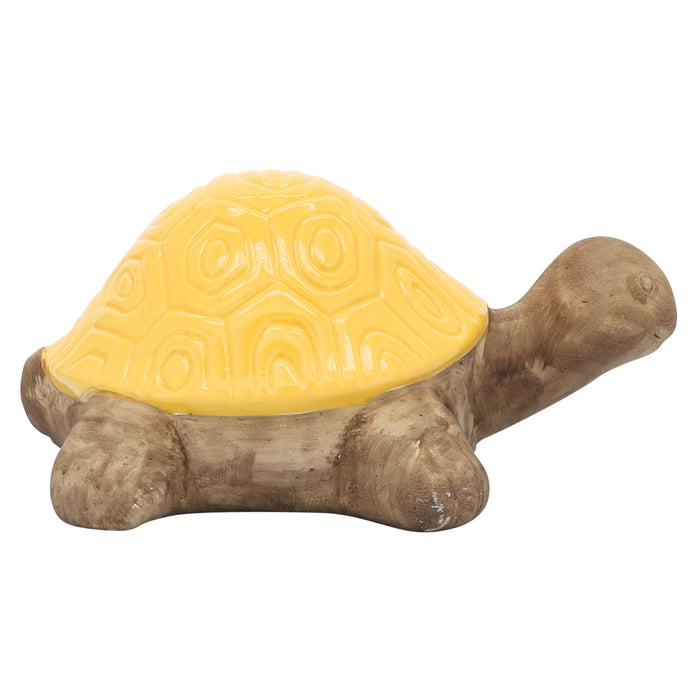Ceramic 13\" Tortoise - Yellow