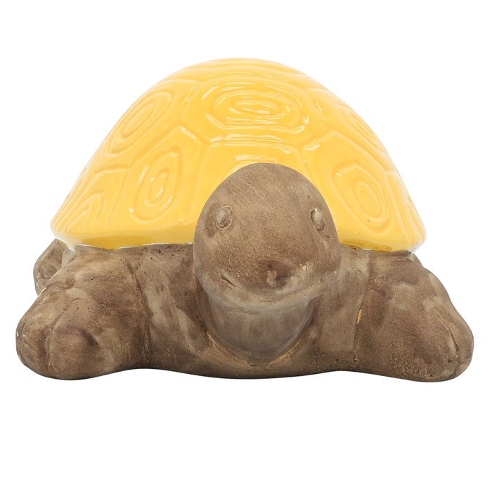Ceramic 13\" Tortoise - Yellow