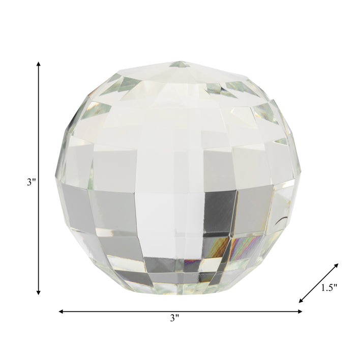 Clear 3\" Crystal Orb