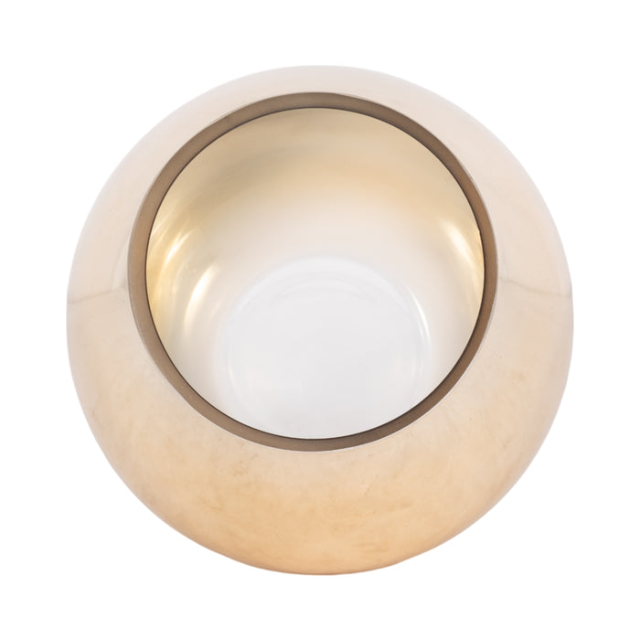 Glass 8\" Metallic Vase - Gold