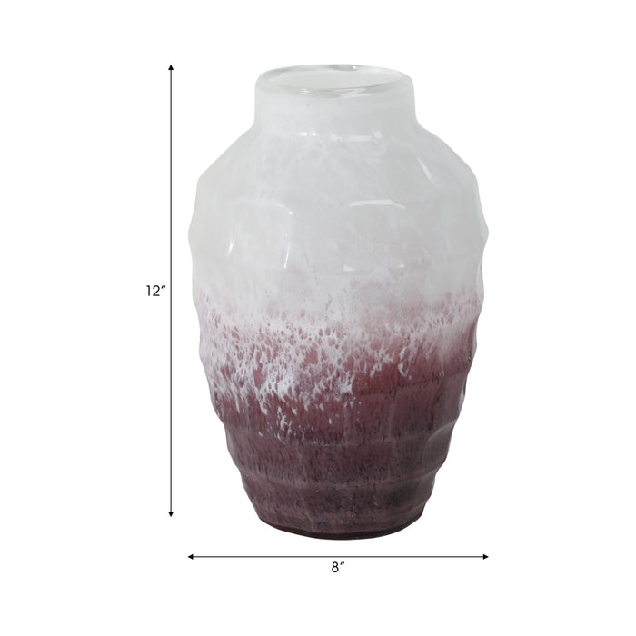 Blush Pink 12\" Glass Vase