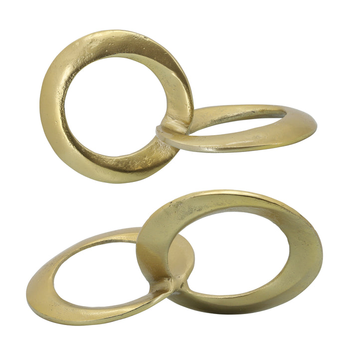 Metal 11\" Circle Links - Gold