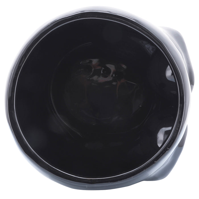 Ceramic 5\" Skull Vase - Black