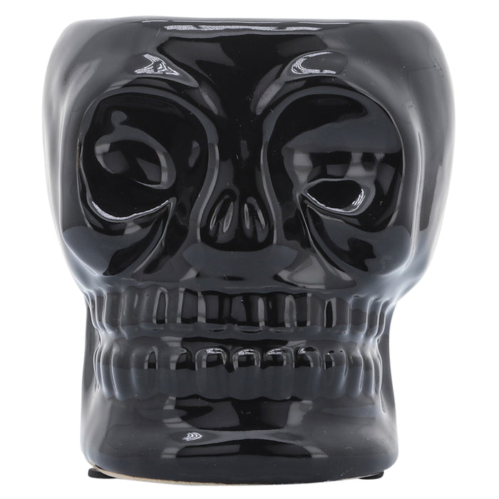 Ceramic 5\" Skull Vase - Black