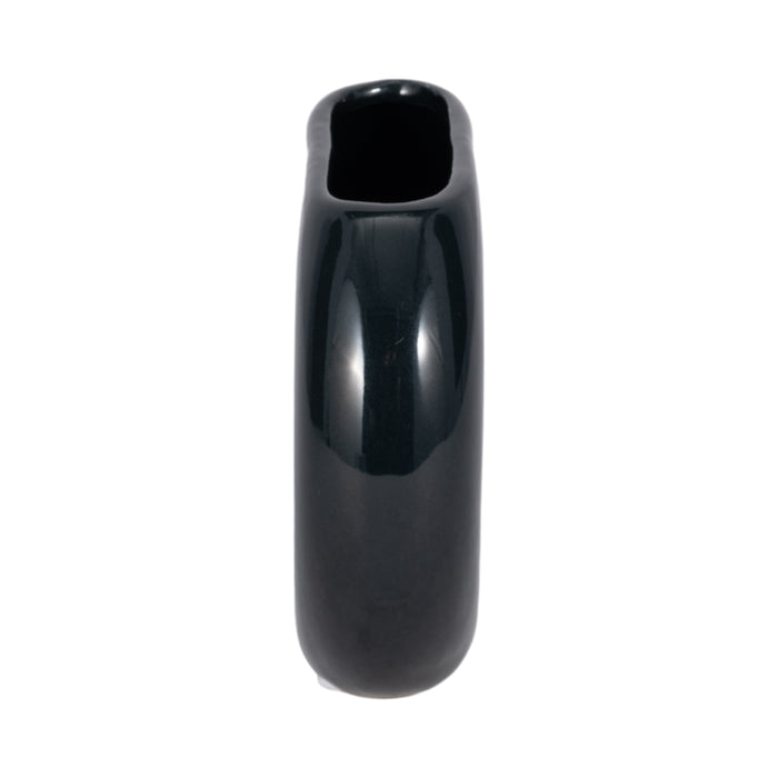 Ceramic 5\" Donut Vase - Navy
