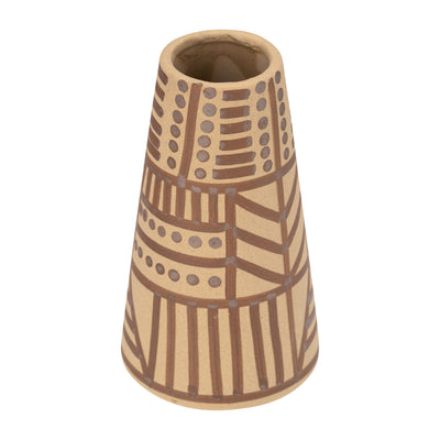 Ceramic 8" Eclectic Vase - Irish Cream|Vase éclectique de 8 po en céramique - crème irlandaise